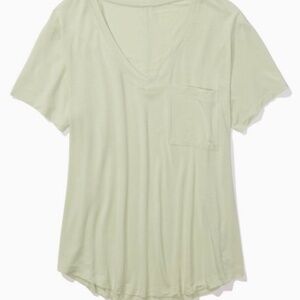 AE V Neck Tie Dye Hi-Lo Shirt